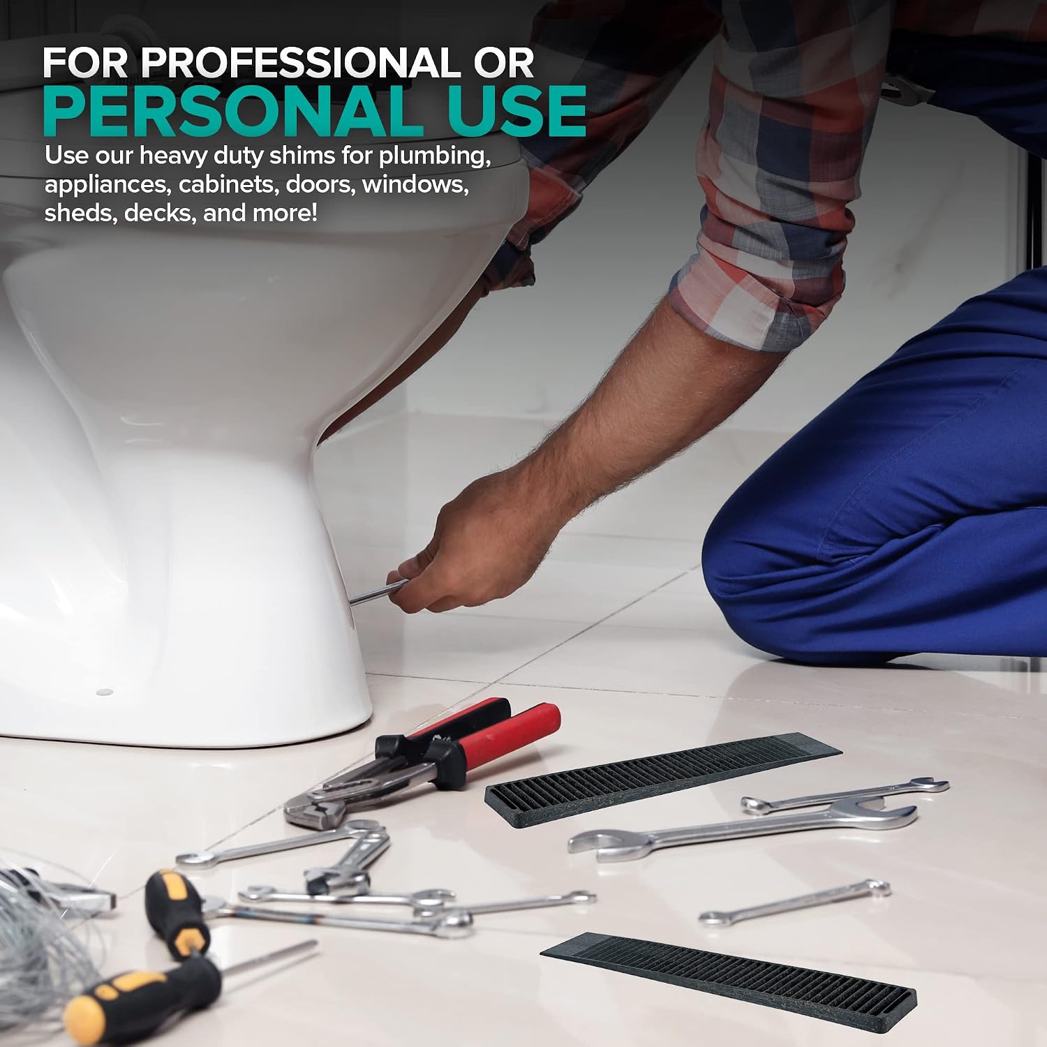 Detalle 2 de Stock Your Home 2600 Composite Shims, 24-Pack, 37 Pre-Scored Lines
