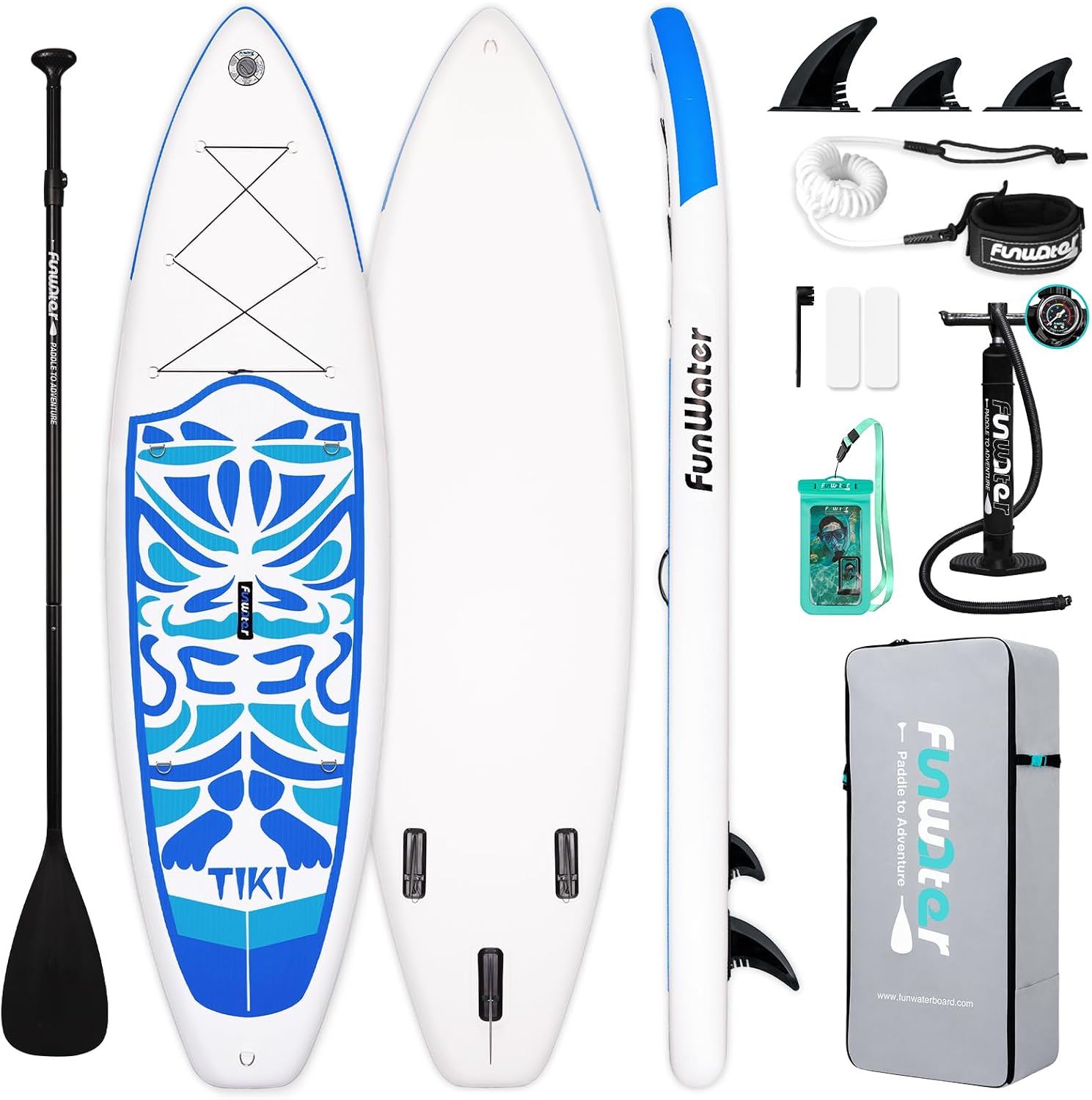 Detalle de FunWater Inflatable Stand-Up Paddleboard 10'6