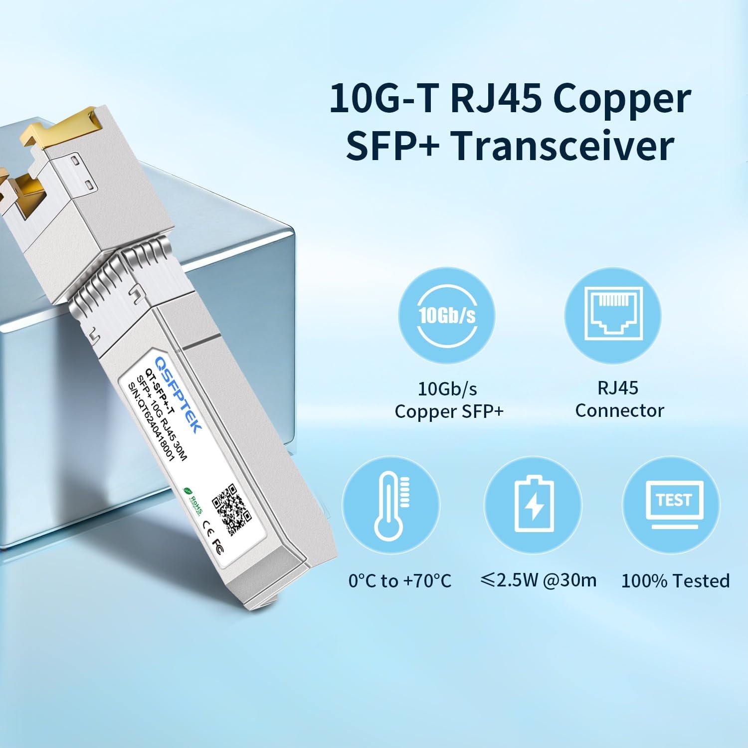 Thumbnail 4 de 2-Pack 10GBASE-T SFP+ Module: 10G SFP+ to RJ45 Copper Transceiver for Cisco, Ubiquiti, Netgear and More