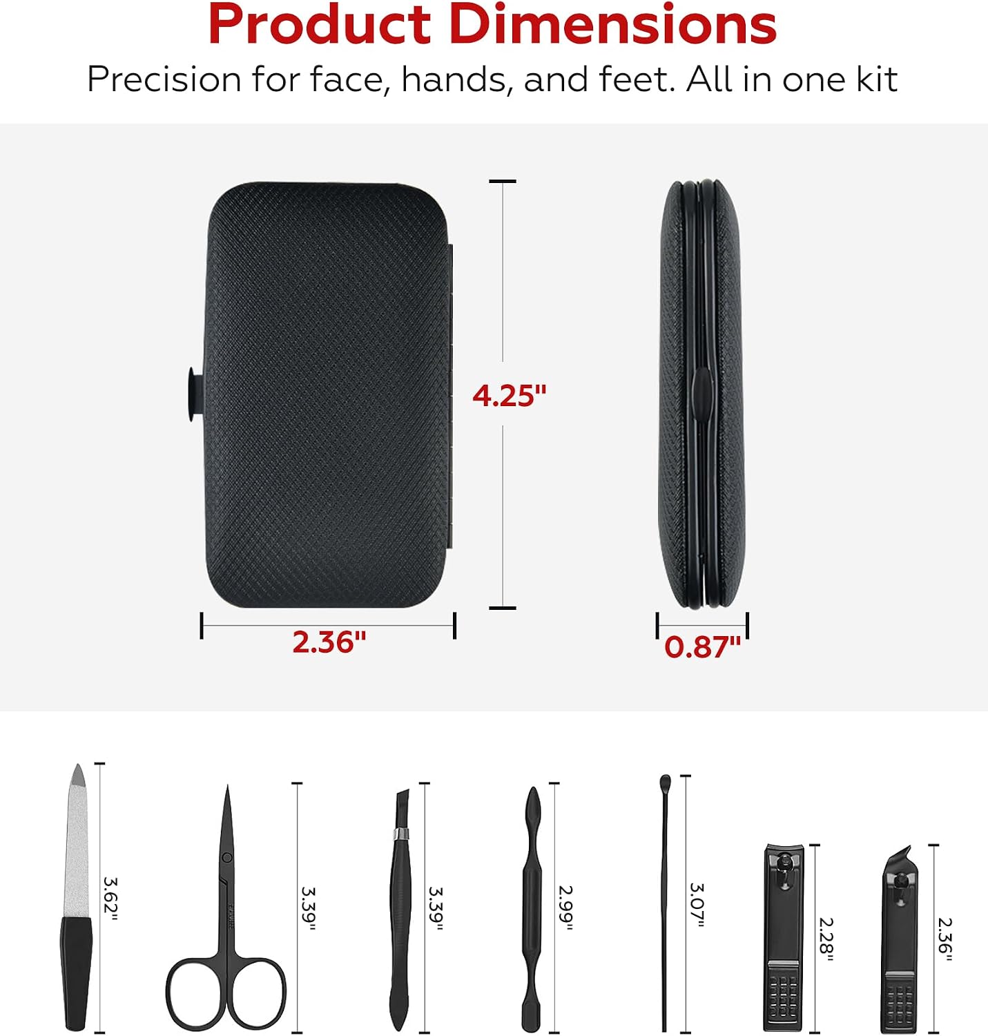 Detalle de 7-in-1 Manicure Set with Travel Case