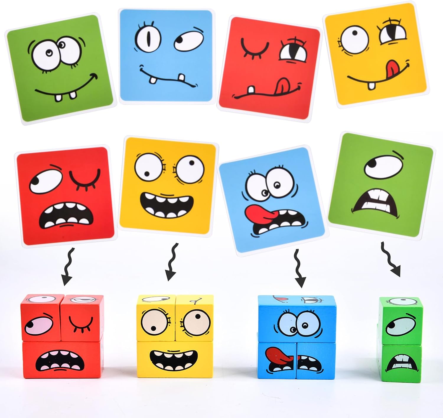 Detalle 2 de Wooden Face Changing Magic Cube Game