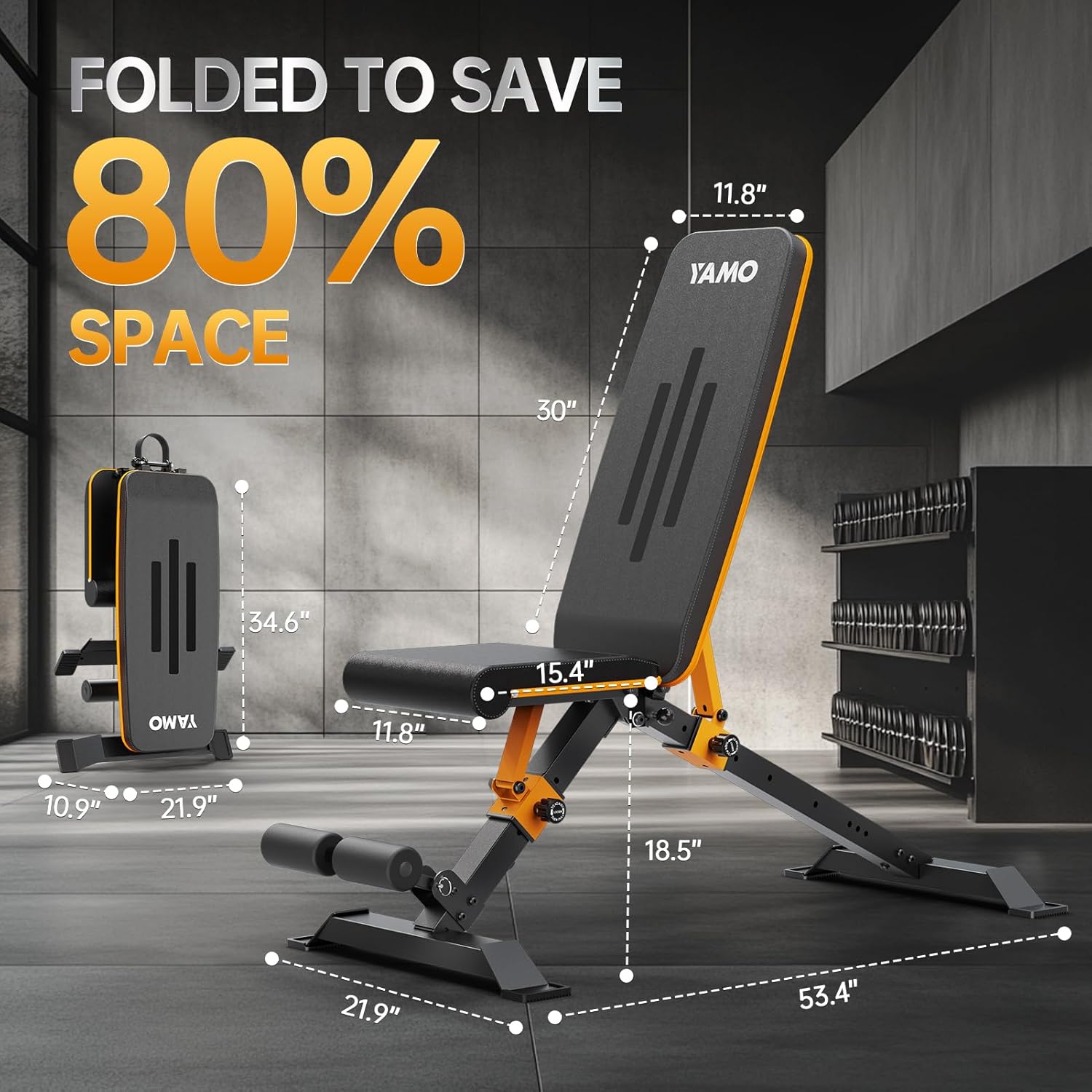 Thumbnail 4 de YAMO YW300 weight bench 300KG capacity