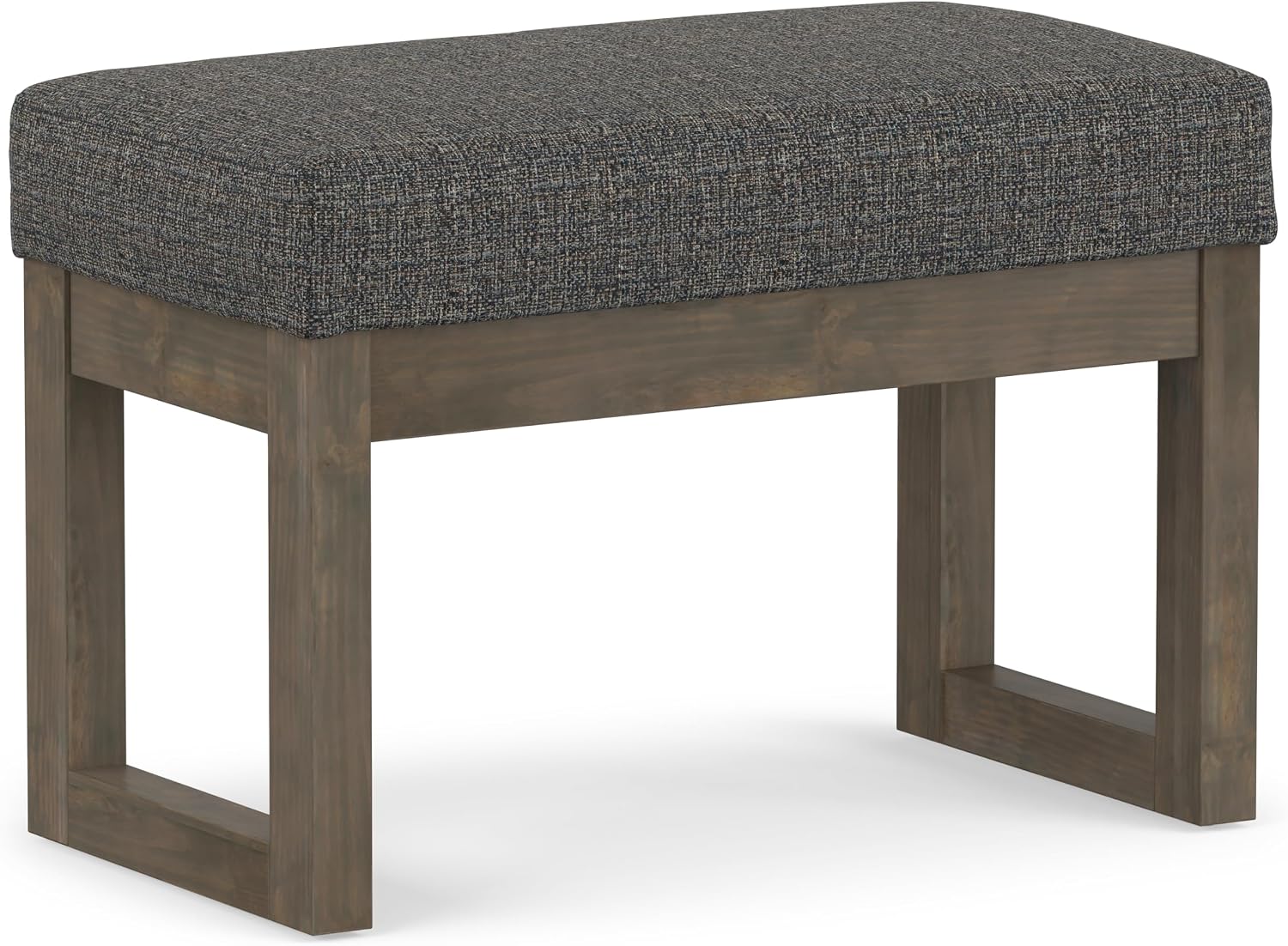 SIMPLIHOME Upholstered Ottoman, 27-Inch