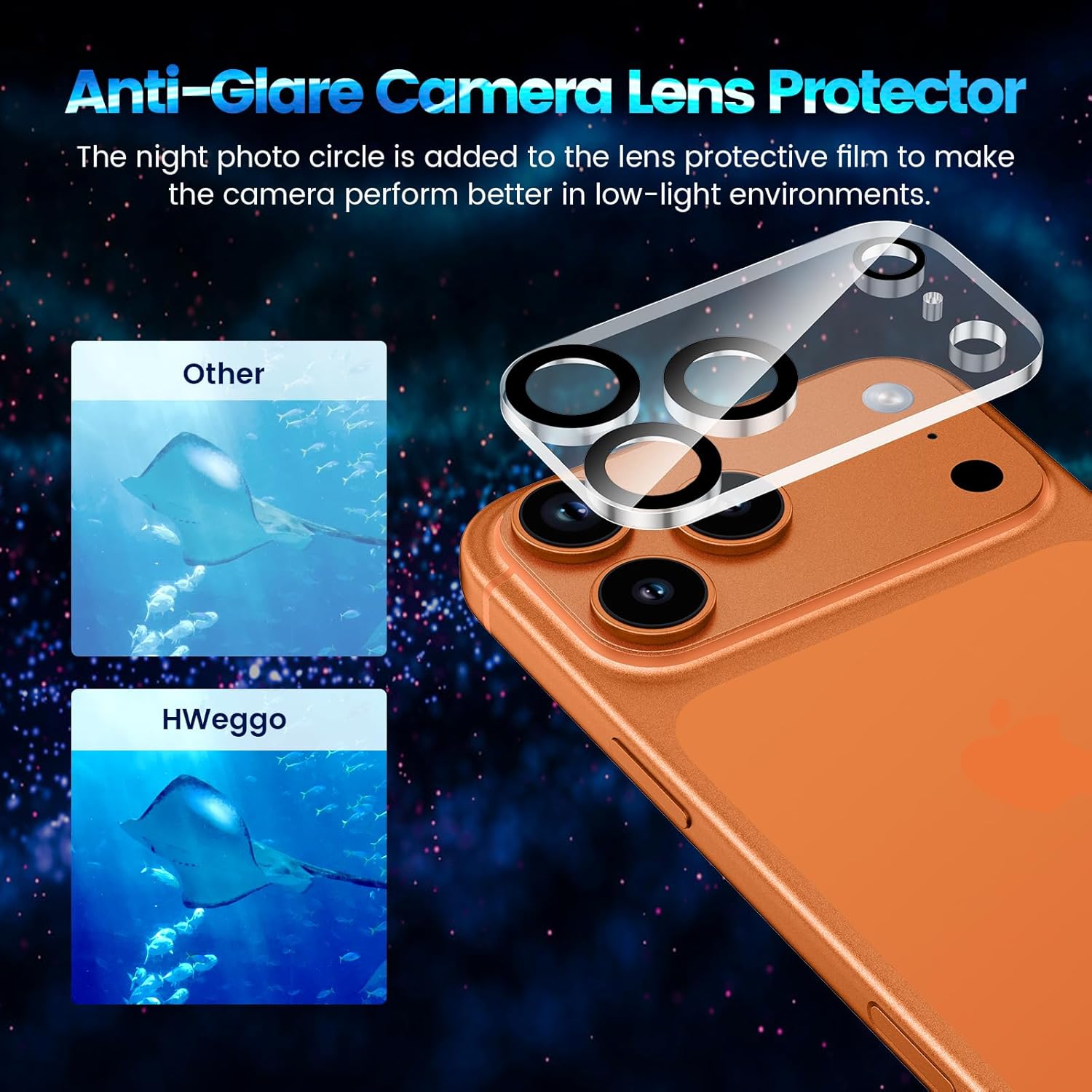 Thumbnail 3 de HWeggo 2+2 Pack Privacy Screen & Camera Lens Protector for iPhone 17 Pro Max