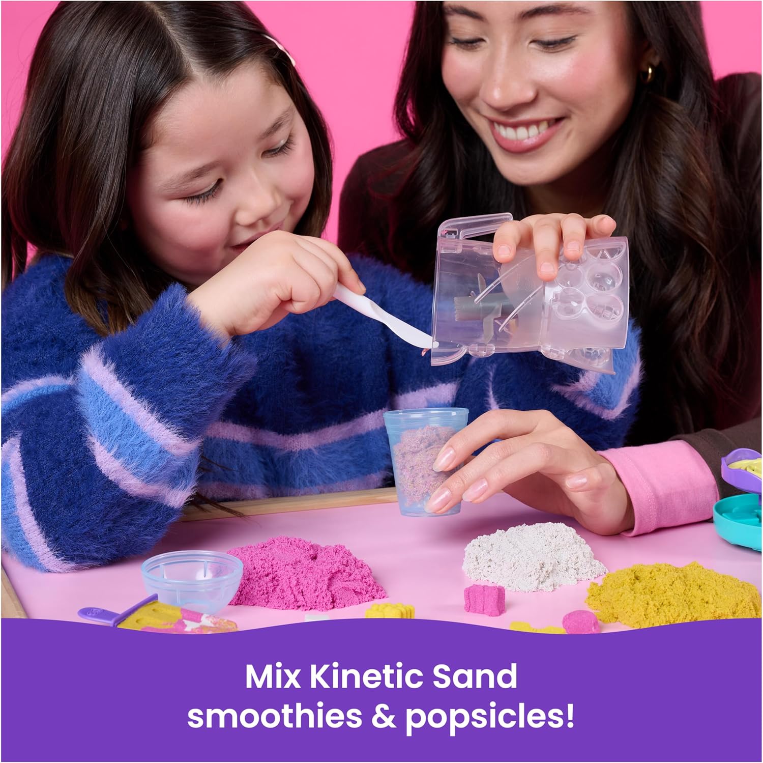 Thumbnail 1 de Kinetic Sand Smoothie Mixer Playset 14 oz