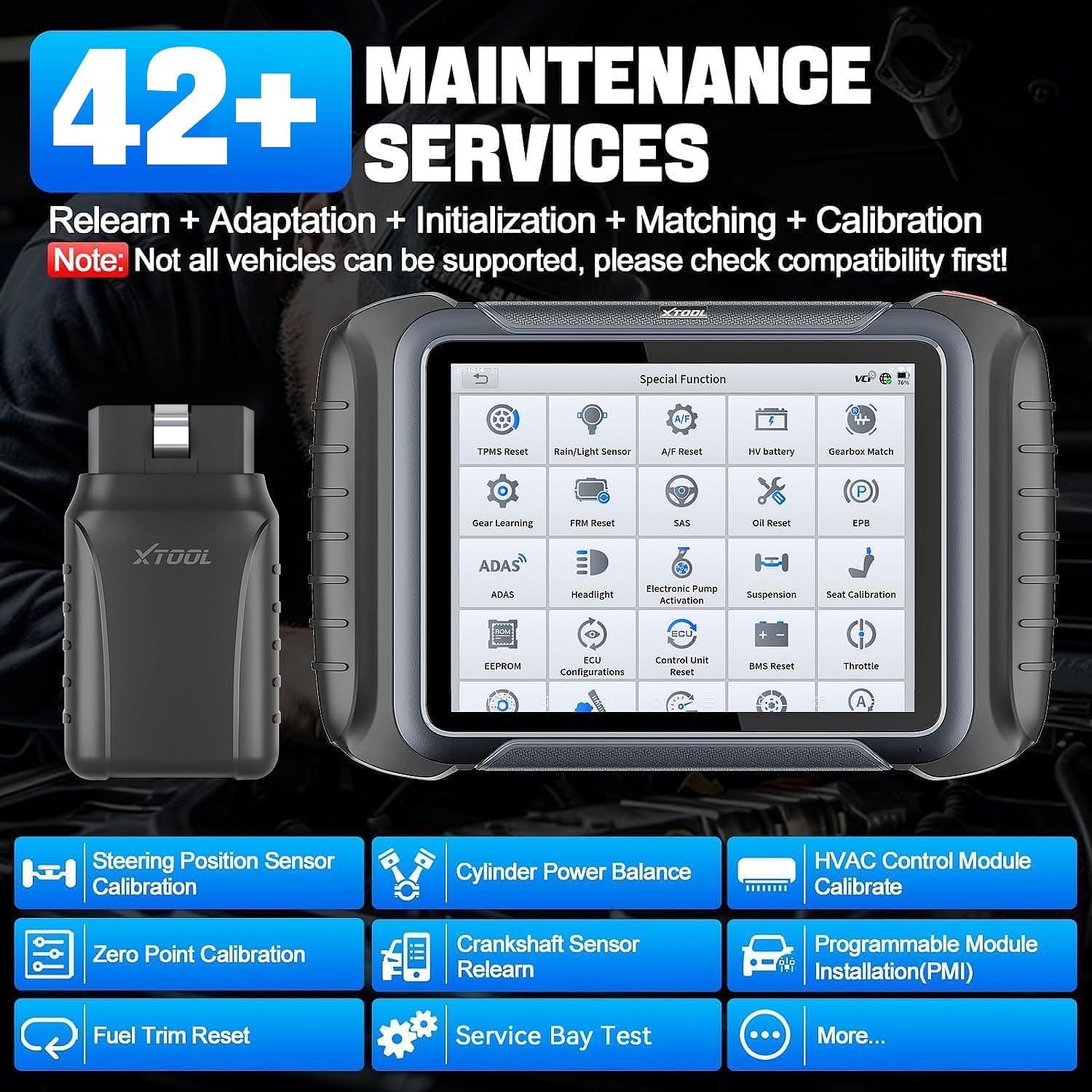 Detalle 2 de XTOOL D8W Wireless Bidirectional Scan Tool (AI-Assisted OBD2 Scanner) with Topology Mapping, ECU Coding & PMI