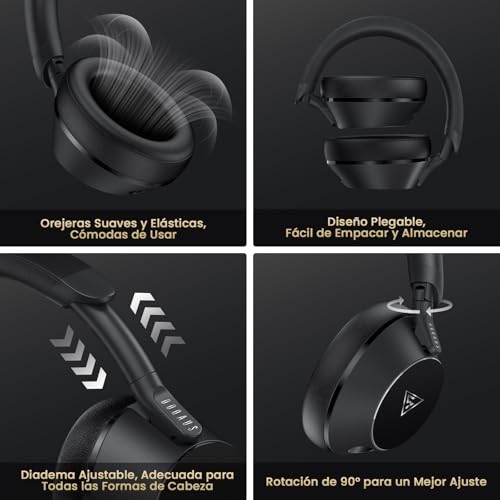 Thumbnail 7 de DOQAUS Auriculares DJ con cable 50 mm | Conectores 3.5 mm y 6.35 mm
