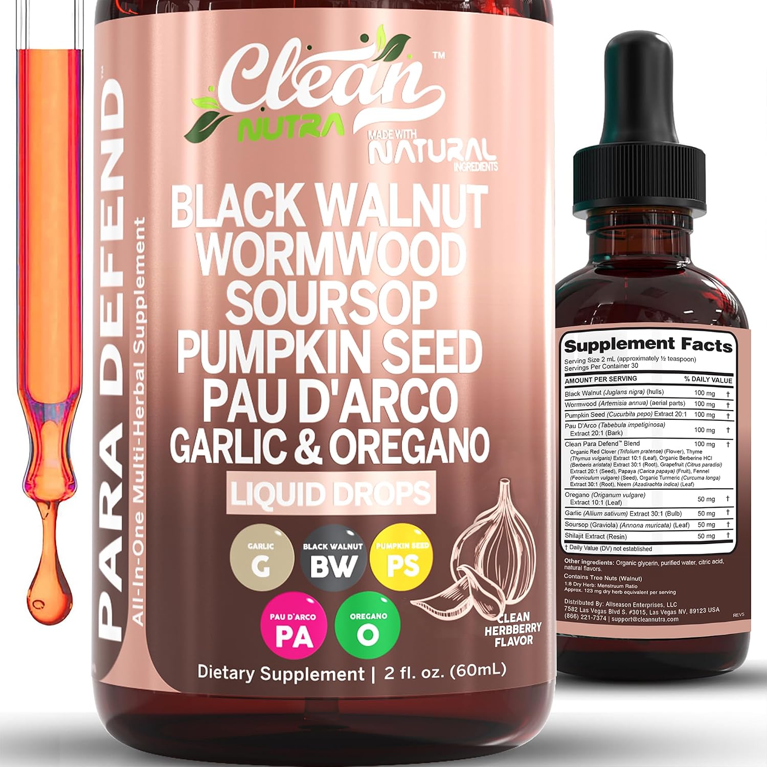 Detalle de Clean Nutra Liquid Herbal Supplement Drops
