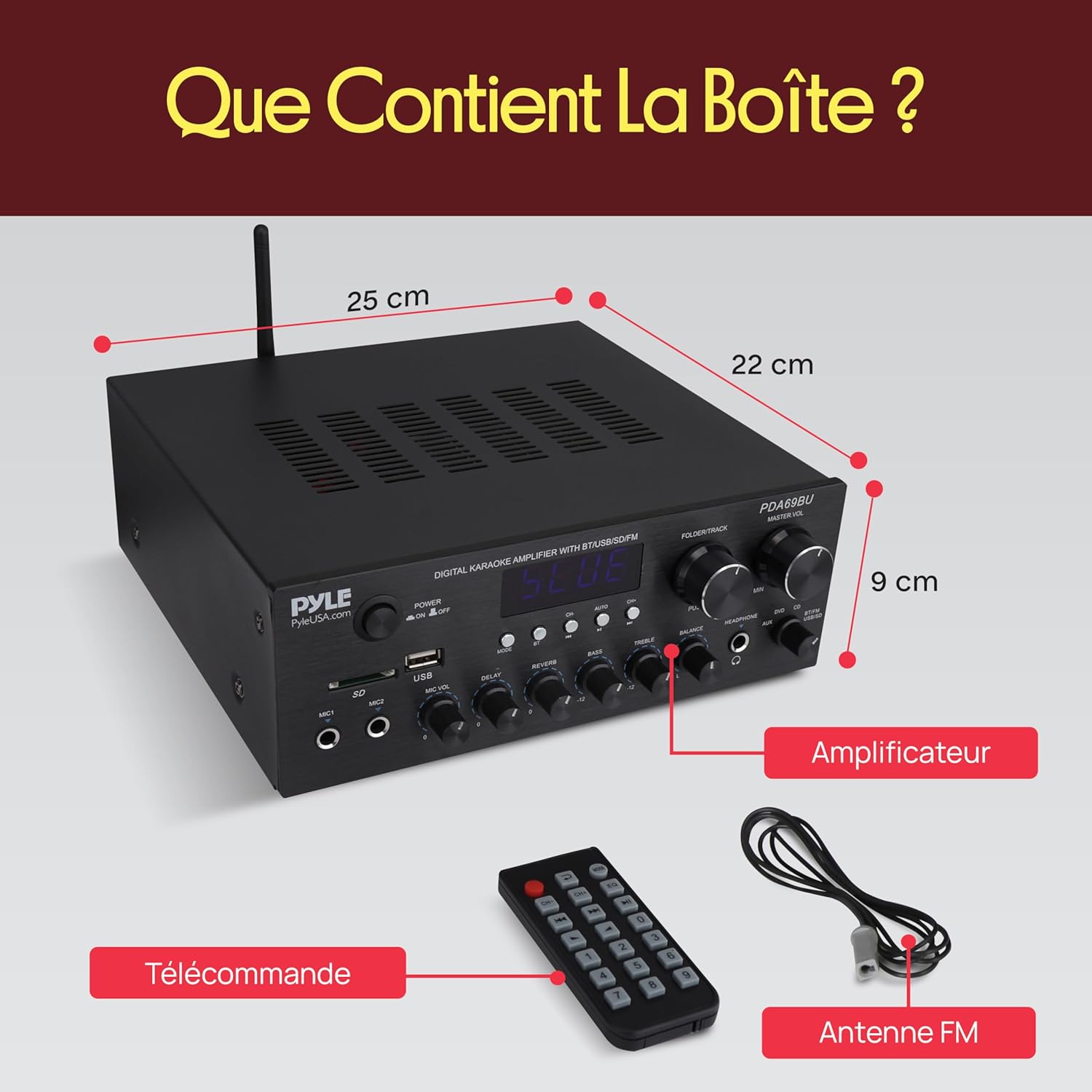 Thumbnail 6 de Pyle Ampli Bluetooth 300W 🎧