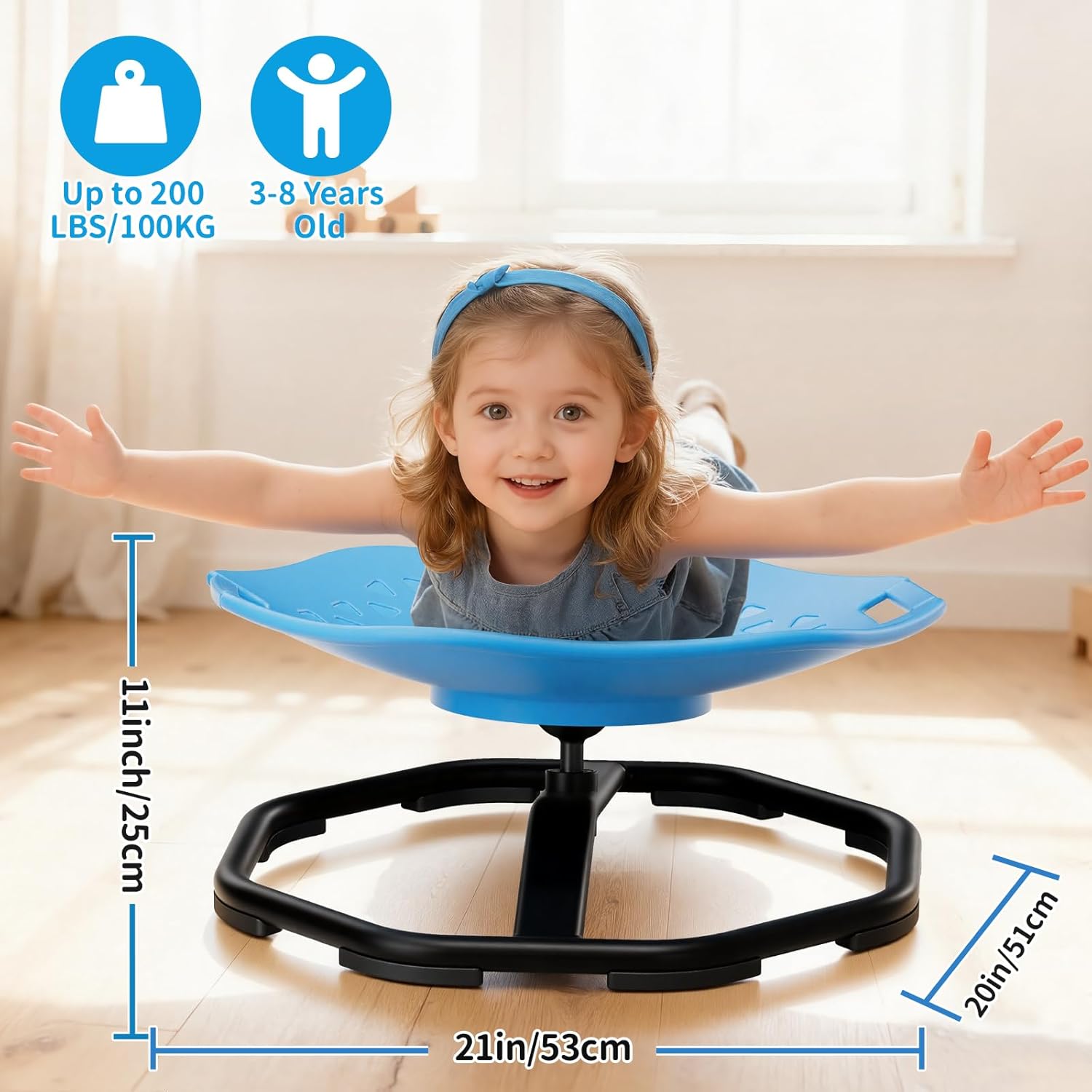 Thumbnail 1 de Pandapop Drehstuhl Kinder für Autismus – sensorischer Drehsessel mit verbessertem Sitzpanel, Griff und 360°-Rotation