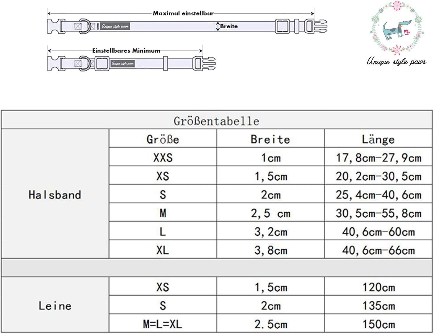 Thumbnail 5 de Unique style paws Hundehalsband aus Seide mit Schleife/Fliege, einstellbar – Größe XL, grün