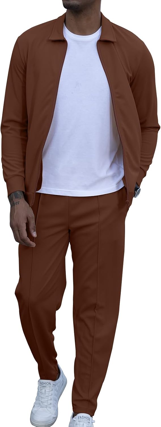 Thumbnail 6 de KUYIGO Men's Tracksuits 2 Piece Set – Lightweight, Durable Waffle Tracksuit with Full Zip Jacket and Joggers