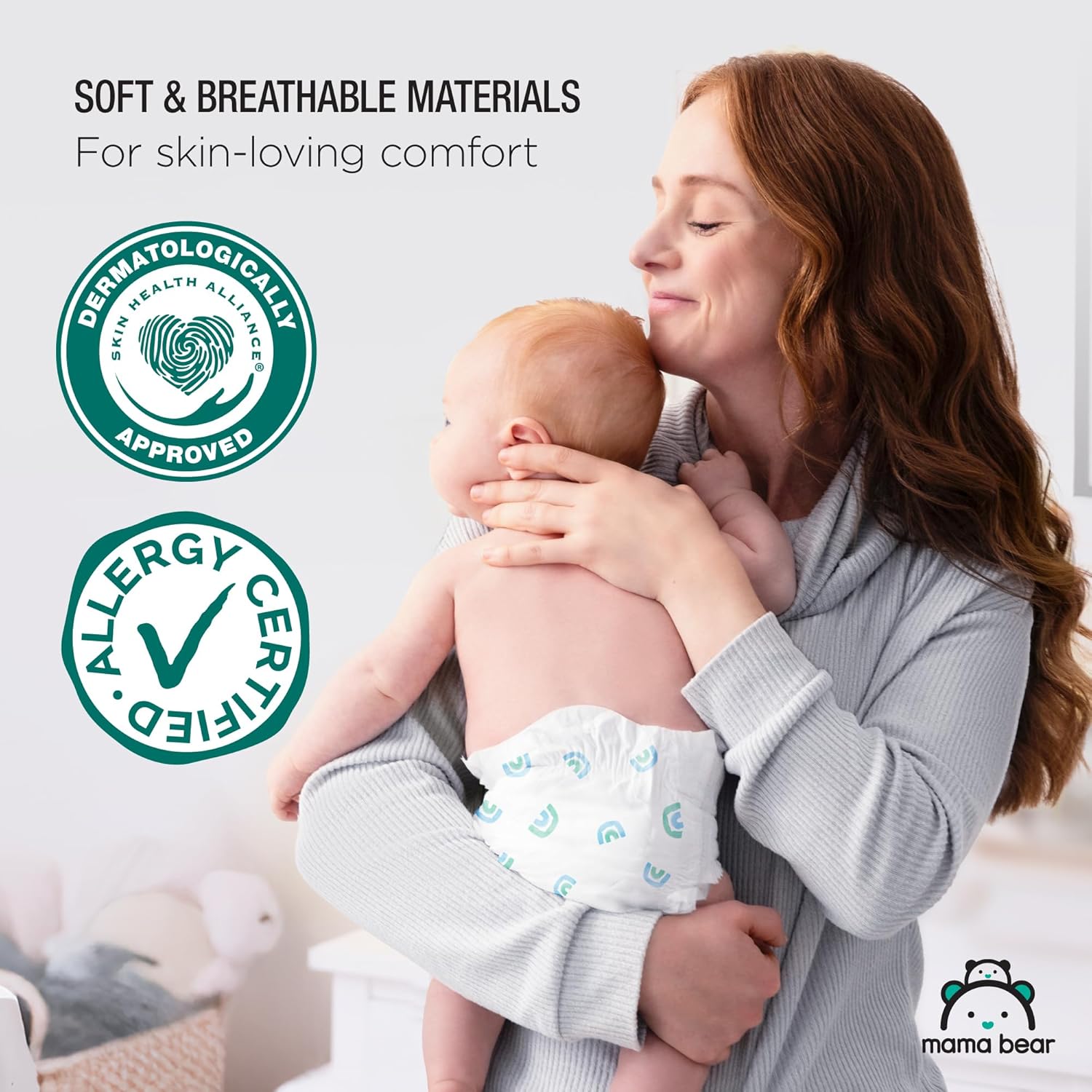 Thumbnail 6 de Amazon Brand Mama Bear Gentle Touch NB Diapers — 120 Count (4 x 30)