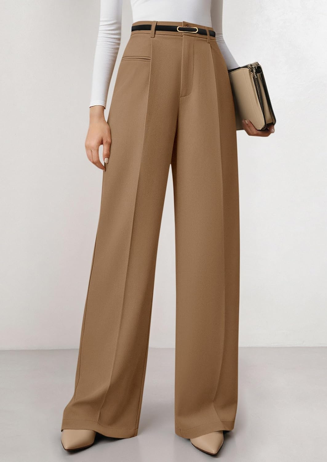 Thumbnail 1 de PRETTYGARDEN Women's Wide Leg Dress Pants: 2026 Business Casual Palazzo Pants, High Waisted, Tummy Control