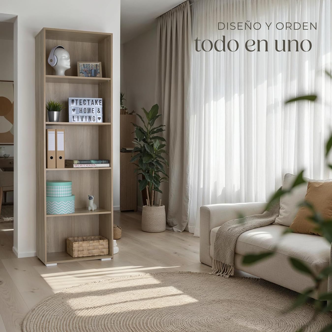 Detalle 2 de tectake Estantería Madera 5 Compartimentos