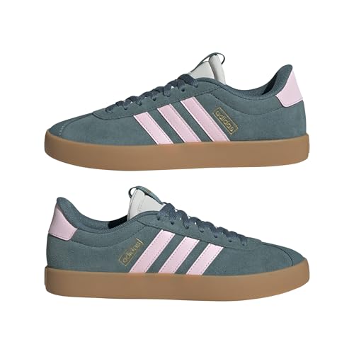 Thumbnail 8 de adidas Mujer VL Court 3.0 Shoes (Preloved) Teal/Clear Pink/Gold Metallic — guía de compra