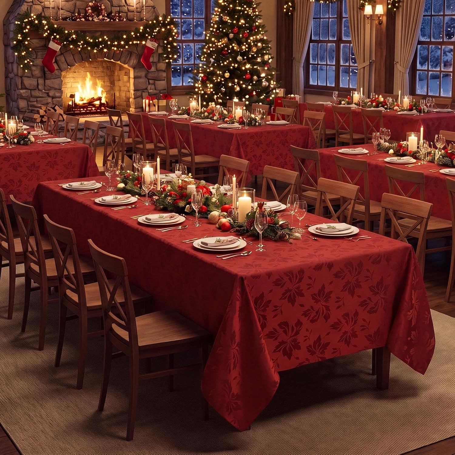 Thumbnail 6 de Romanstile Jacquard Tablecloth 60 x 102 Inch