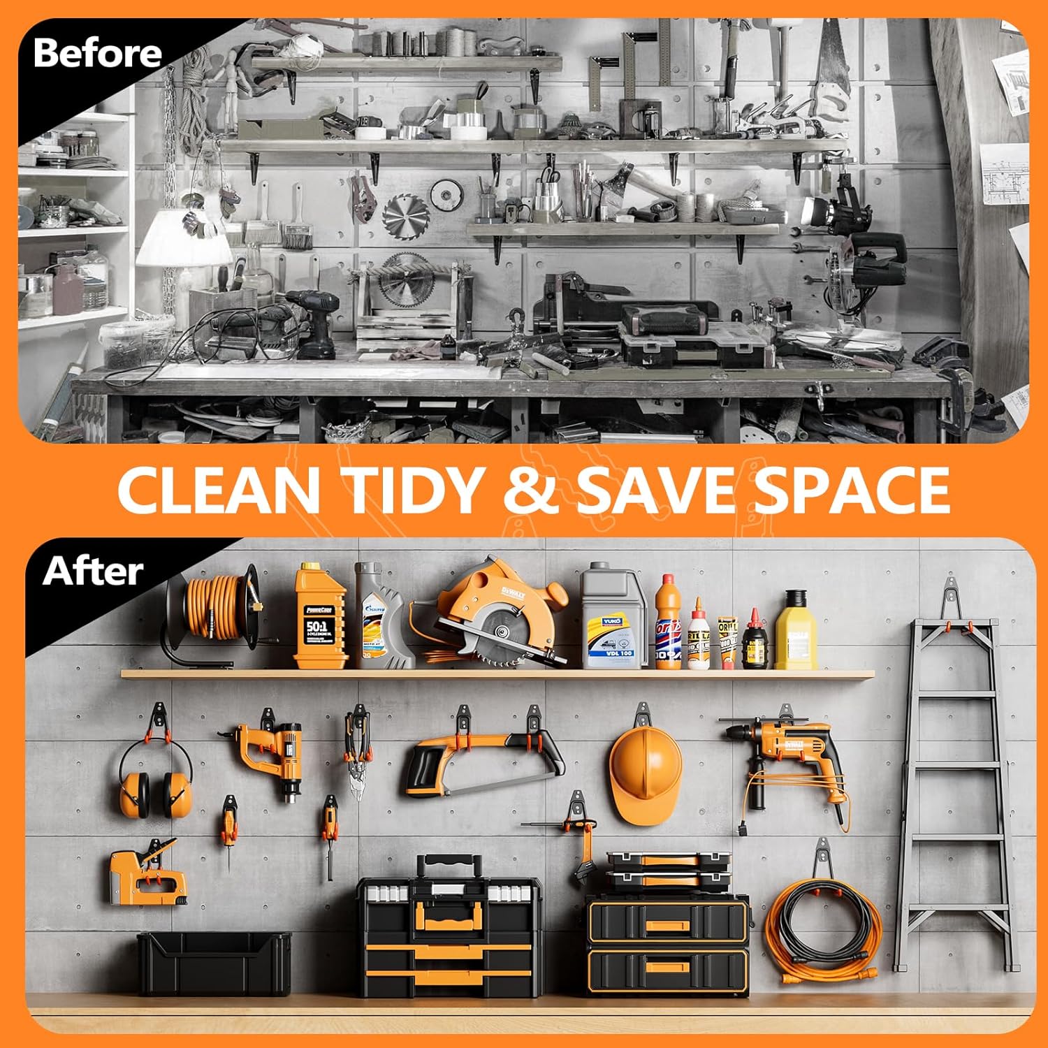 Thumbnail 5 de Kitmiido Garage Hooks Wall Mount 10-Pack