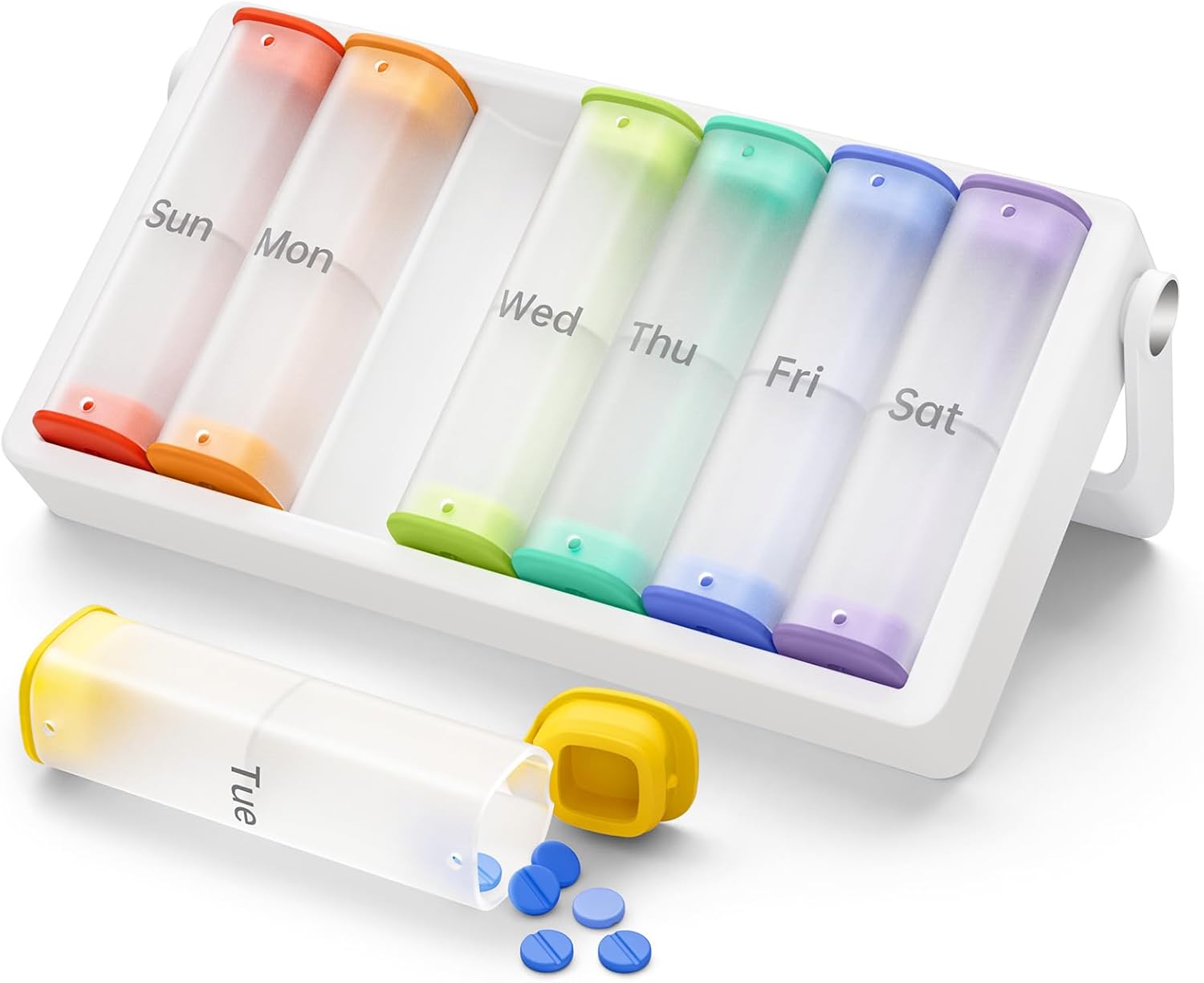 Thumbnail 6 de KOVIUU Weekly Pill Organizer 2 Times a Day (Large) – 7 Day AM/PM Travel Case
