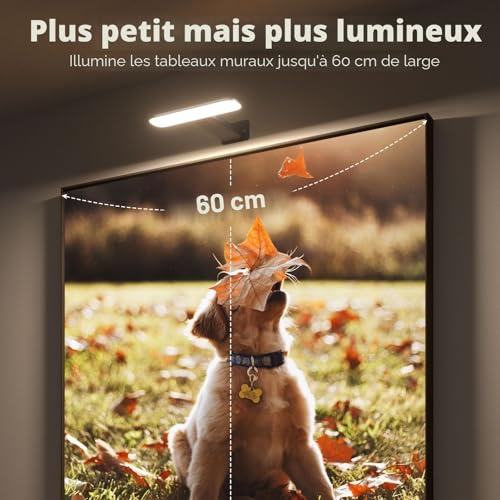 Detalle de FULEN Applique Murale pour Tableaux – Lampe LED sans Fil avec Télécommande et 3 Températures de Couleur