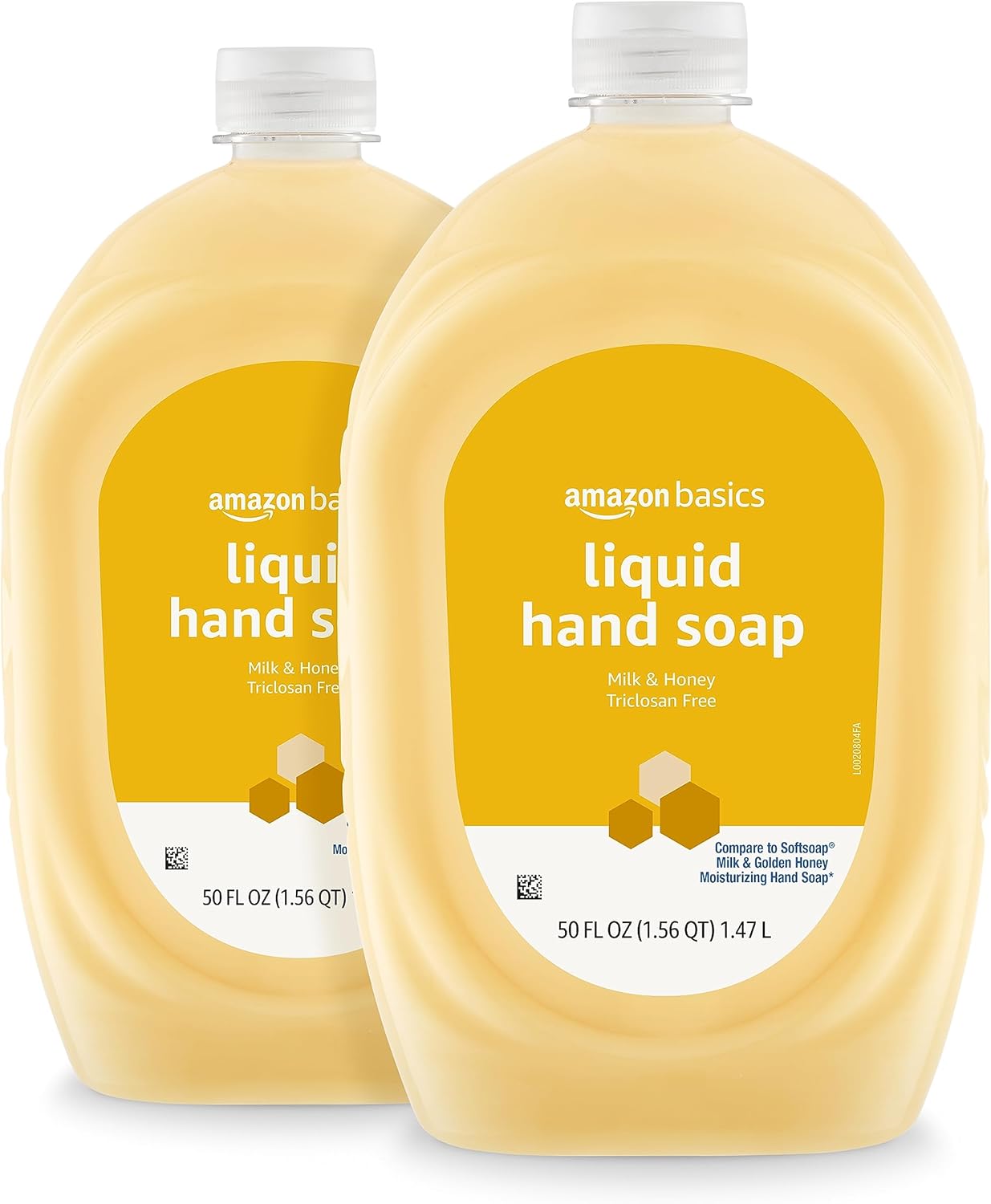 Detalle de Amazon Basics Gentle & Mild Clear Liquid Hand Soap Refill (Triclosan-Free, pH Balanced), 50 fl oz refill