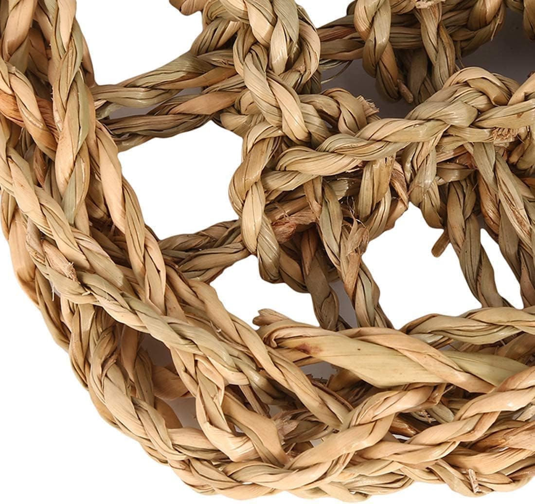 Detalle de ZYYRSS Bird Seagrass Mat 100 x 19cm: Natural Chew Toy and Perch for Parrots and Small Animals