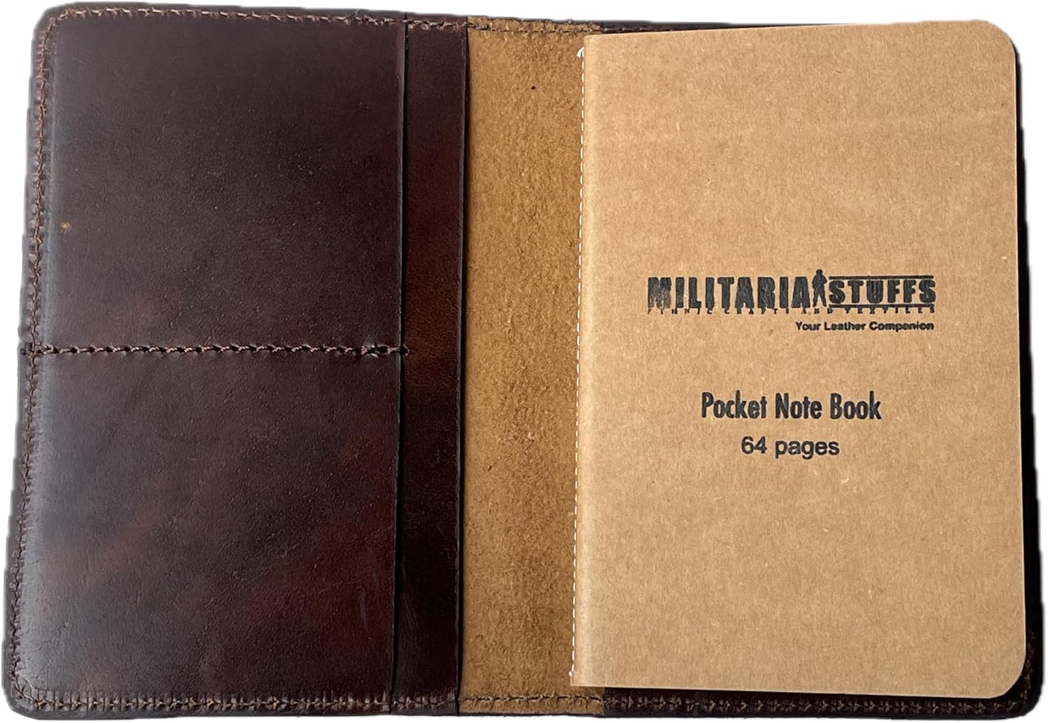 Detalle de MILITARIA STUFFS レザージャーナルカバー Field Notes・Moleskine Cahier対応 詰め替え式