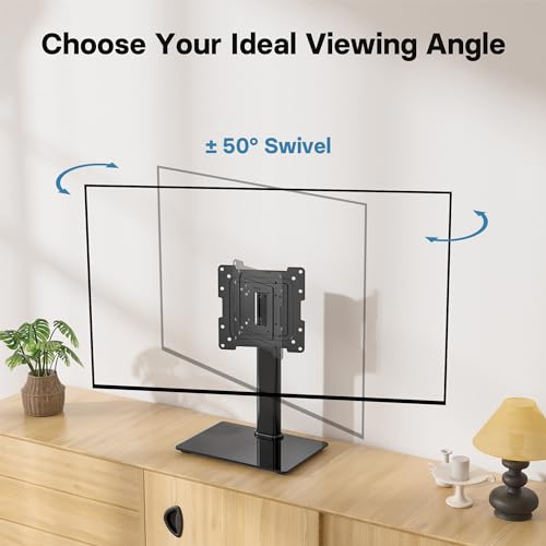 Thumbnail 2 de BONTEC Soporte TV Pie para Pantallas de 23-42 Pulgadas LCD/LED/OLED Plasma y Curva, Soporte Pie TV Mesa Universal con Rotación y Altura Ajustable, hasta 45kg, Máx. VESA 200x200mm