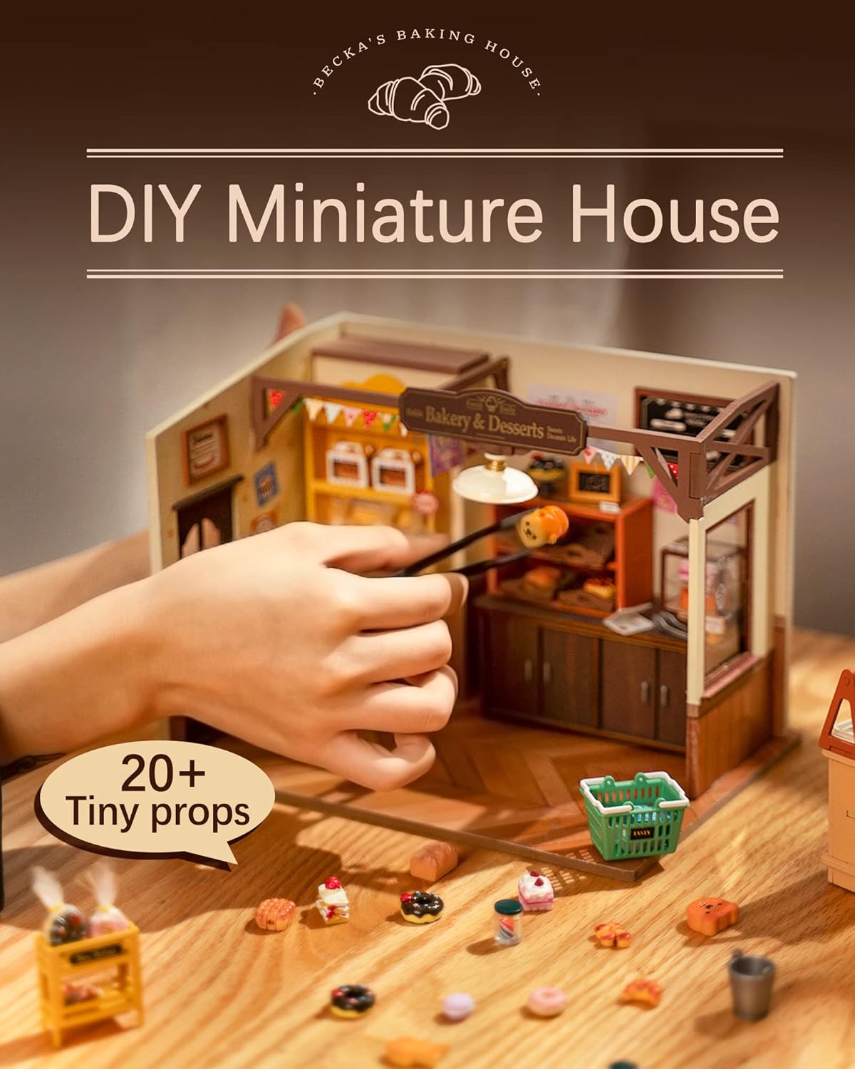 Thumbnail 4 de ROLIfe Maison Miniature à construire en bois avec LED — kit DIY pour diorama et décoration