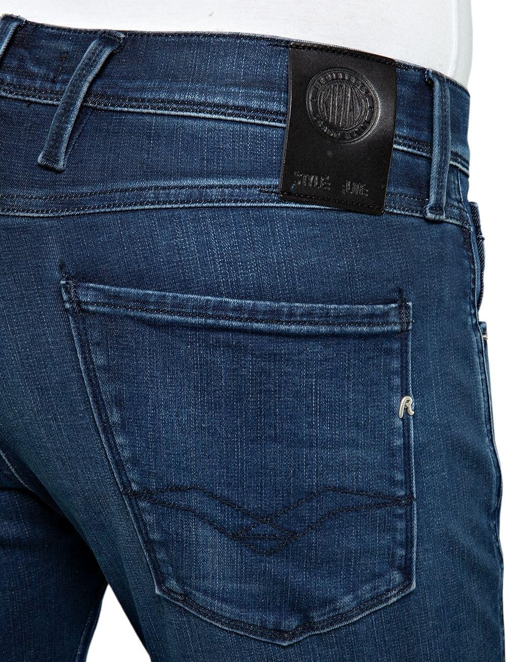 Detalle de Replay Herren Jeans Anbass Hyperflex Colour Xlite – Slim Fit mit Stretch