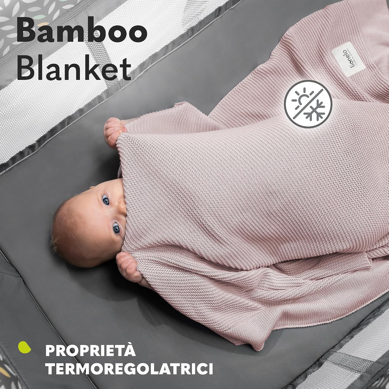 Thumbnail 2 de Lionelo Bamboo Blanket 100x75 cm: coperta leggera in cotone di bambù, multifunzione per neonati