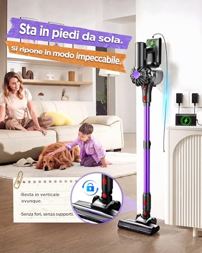 Thumbnail 4 de Slivamo S16 aspirapolvere senza fili, 50 kPa, 600 W e batteria rimovibile