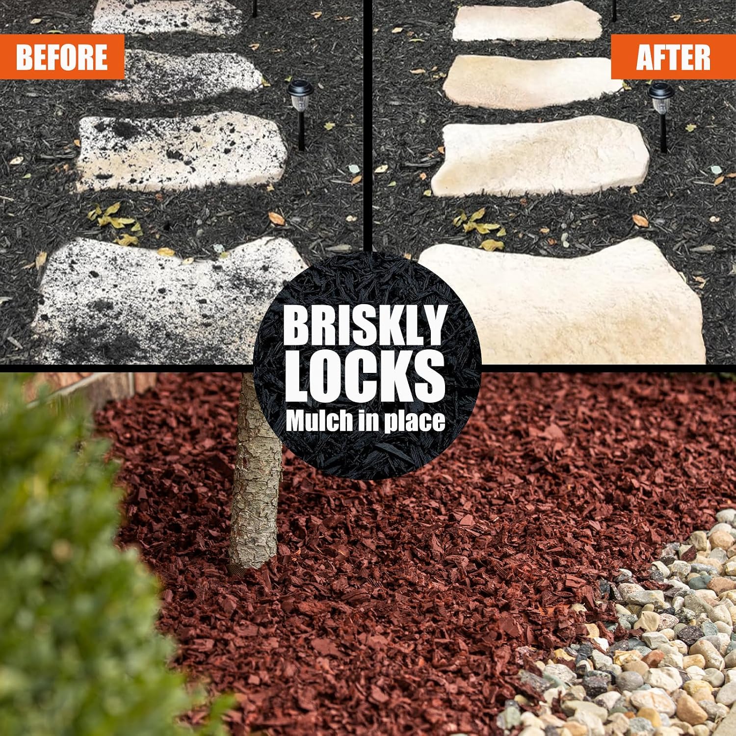 Detalle 2 de Shabebe mulch & rock glue for landscaping, 1-gallon clear-drying formula