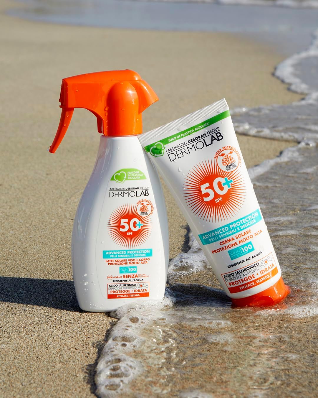 Thumbnail 1 de Dermolab Crema Solare Viso e Corpo SPF 50+ per Pelli Chiare e Delicate – Resistente all'Acqua, 200 ml