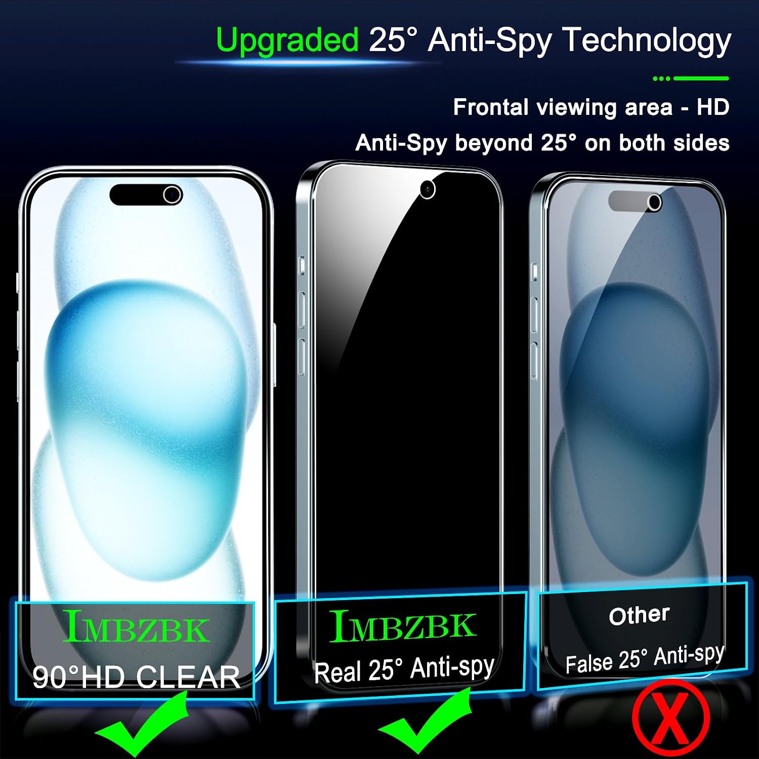 Detalle 2 de IMBZBK Protection Verre Trempé iPhone 15 6,1"