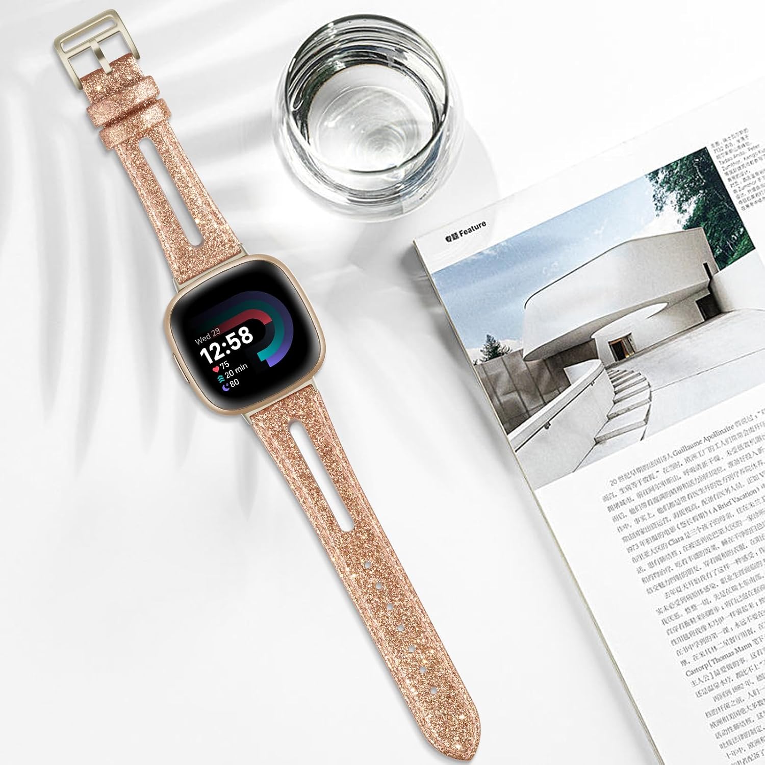 Thumbnail 6 de Tuocal Genuine Leather Strap for Fitbit Versa 4 slim