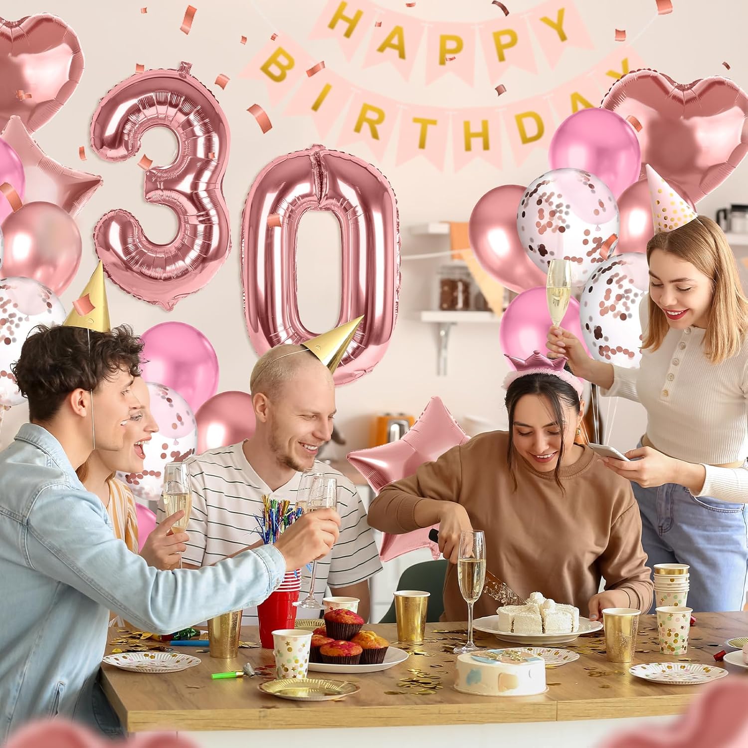 Thumbnail 3 de MIEWAA déco ballons anniversaire 30 ans