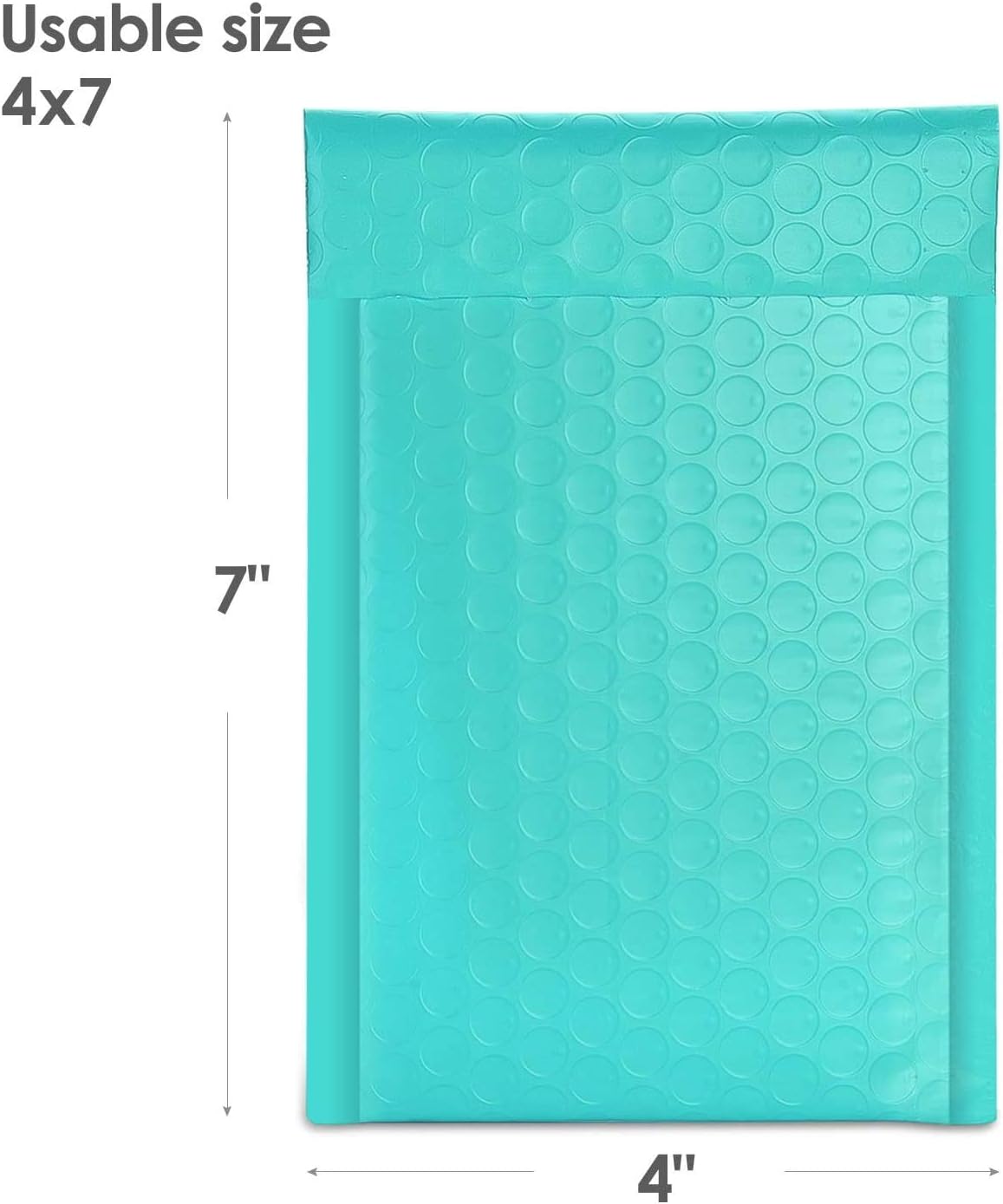 Thumbnail 6 de Switory Teal poly bubble mailers 4 x 7in – pack of 50 self-seal padded envelopes