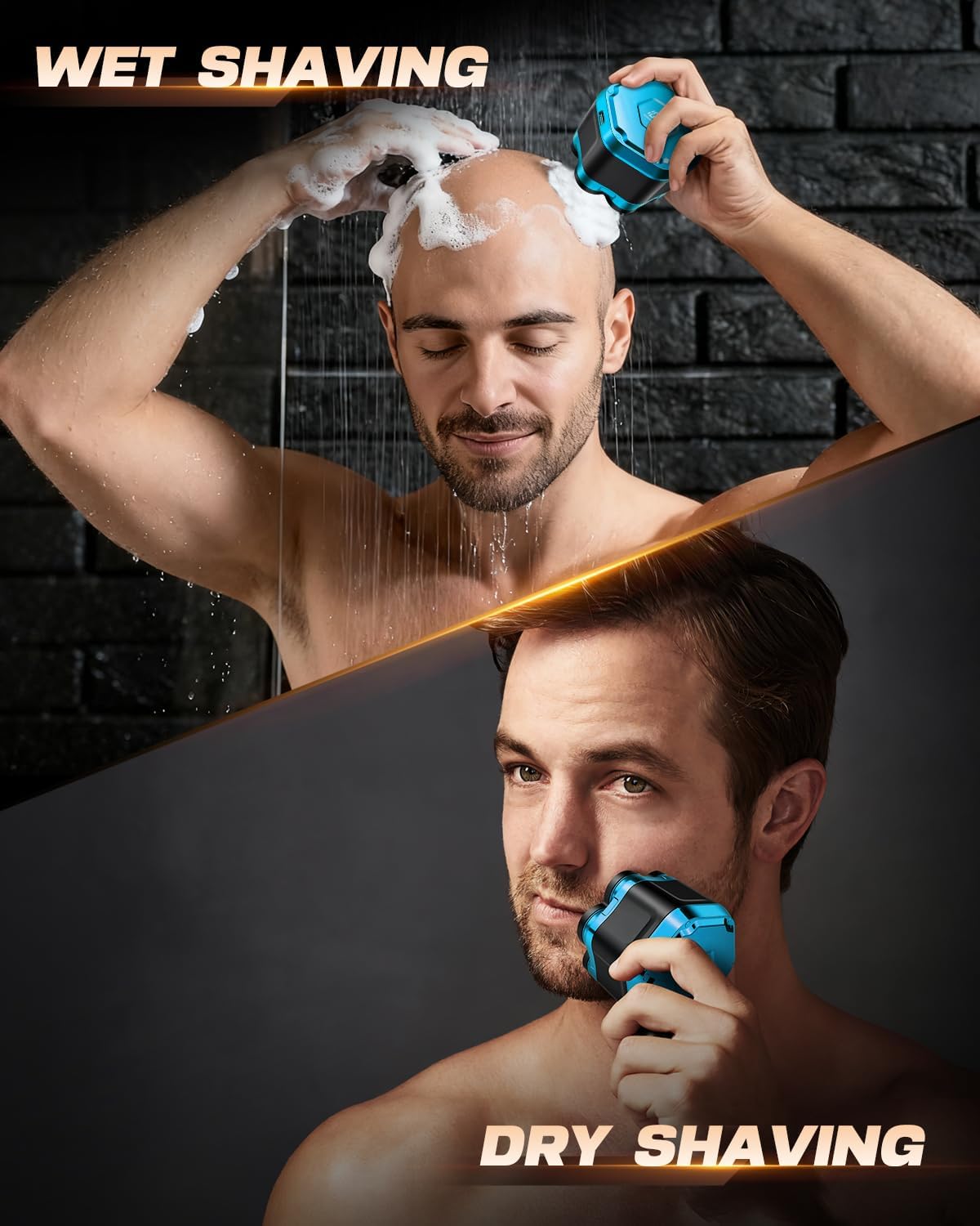 Thumbnail 5 de Zenmos Mens Head Shaver Bald – 7D Electric with LED Display, IPX5 Waterproof, Magnetic Blade Head (Blue)