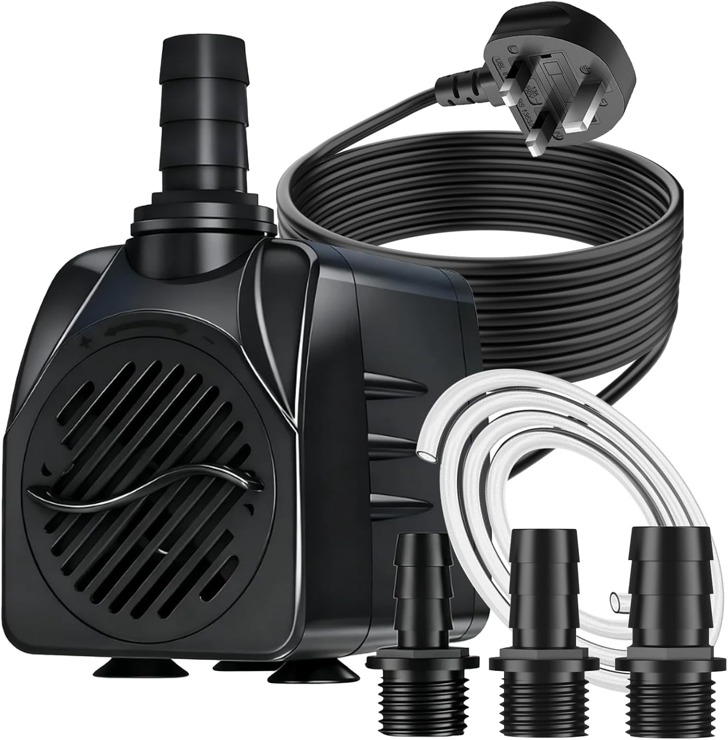 Detalle de SongLong 1500L/H 25W Submersible Water Pump (3m Cable) – Ultra Quiet, 2m Lift, Overheating Protection