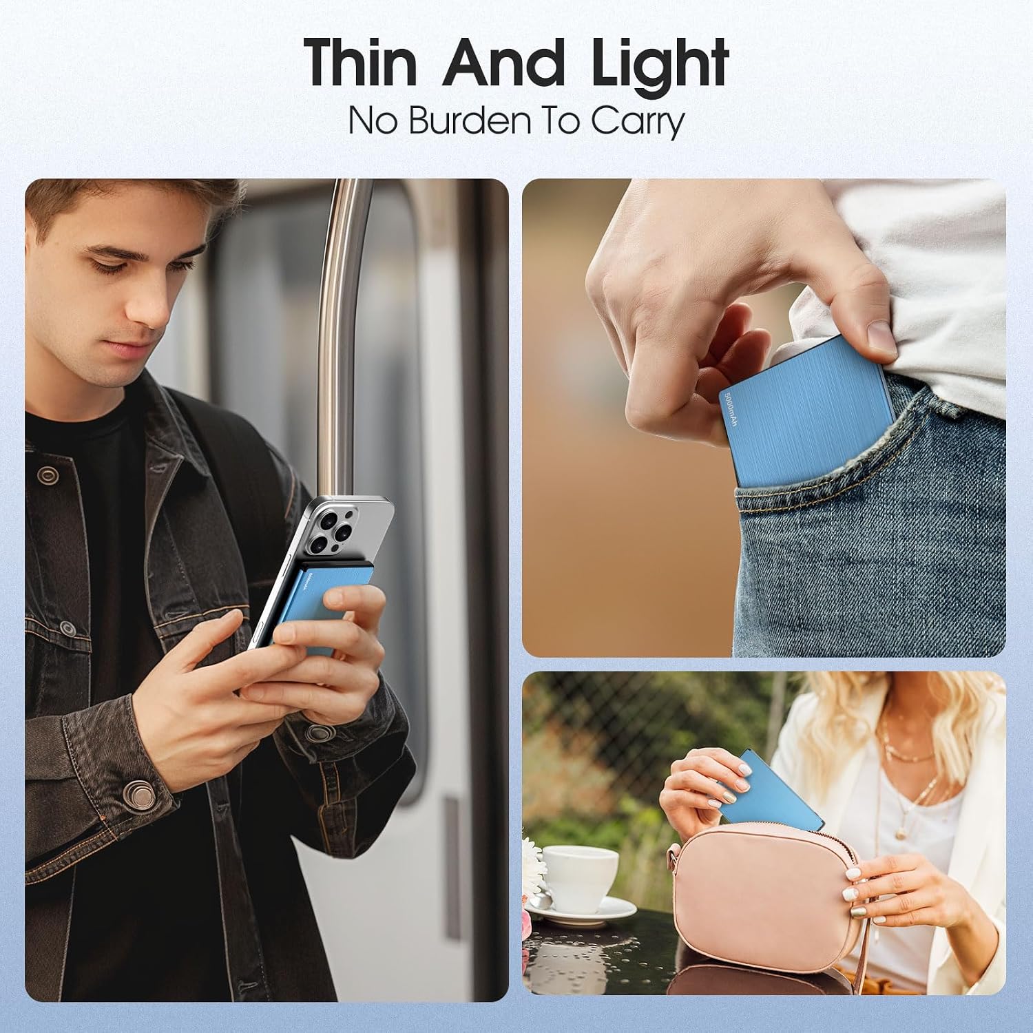 Thumbnail 6 de Power Bank Mag safes Ultra Sottile 0.79 mm per iPhone — ricarica magnetica 5000 mAh, 20W/15W e design ultra compatto