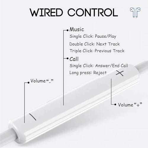 Detalle de Bxlive USB C Headphones (2 Pairs) – Wired In-Ear USB-C Earphones with Mic & Volume Control