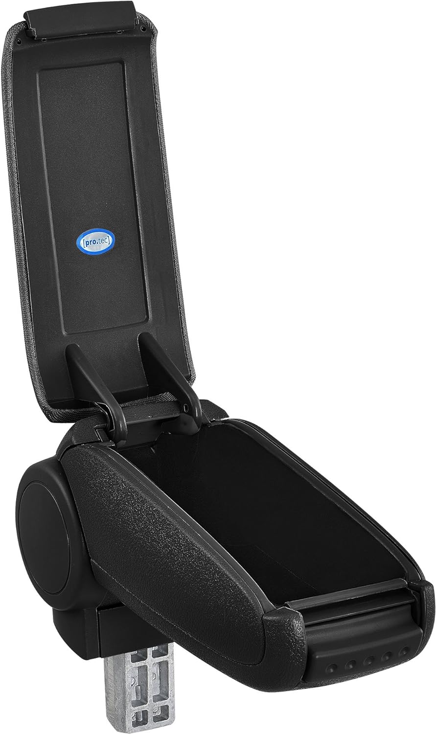 Thumbnail 3 de pro.tec Accoudoir central rembourré escamotable compatible A3 8L (1996 à 2003), simili-cuir noir surpiqûres rouges