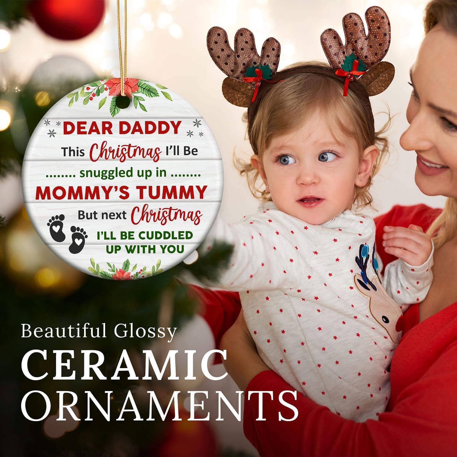 Detalle 1 de Kapyiupo Bumps First Christmas Ornament 2026 for New Dads, Two-Sided