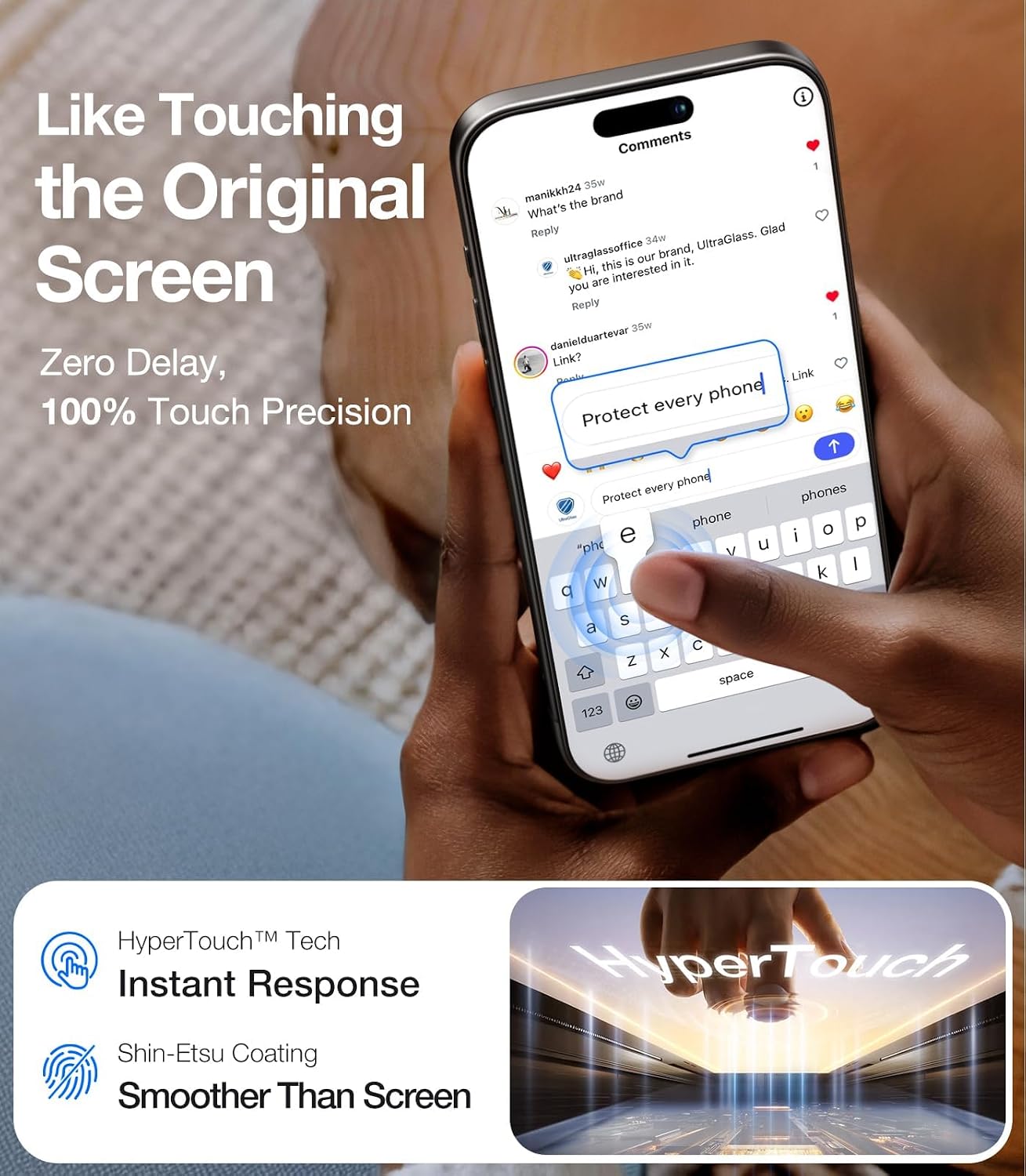 Thumbnail 6 de UltraGlass Unbreak iPhone 16 Pro 2-pack tempered glass