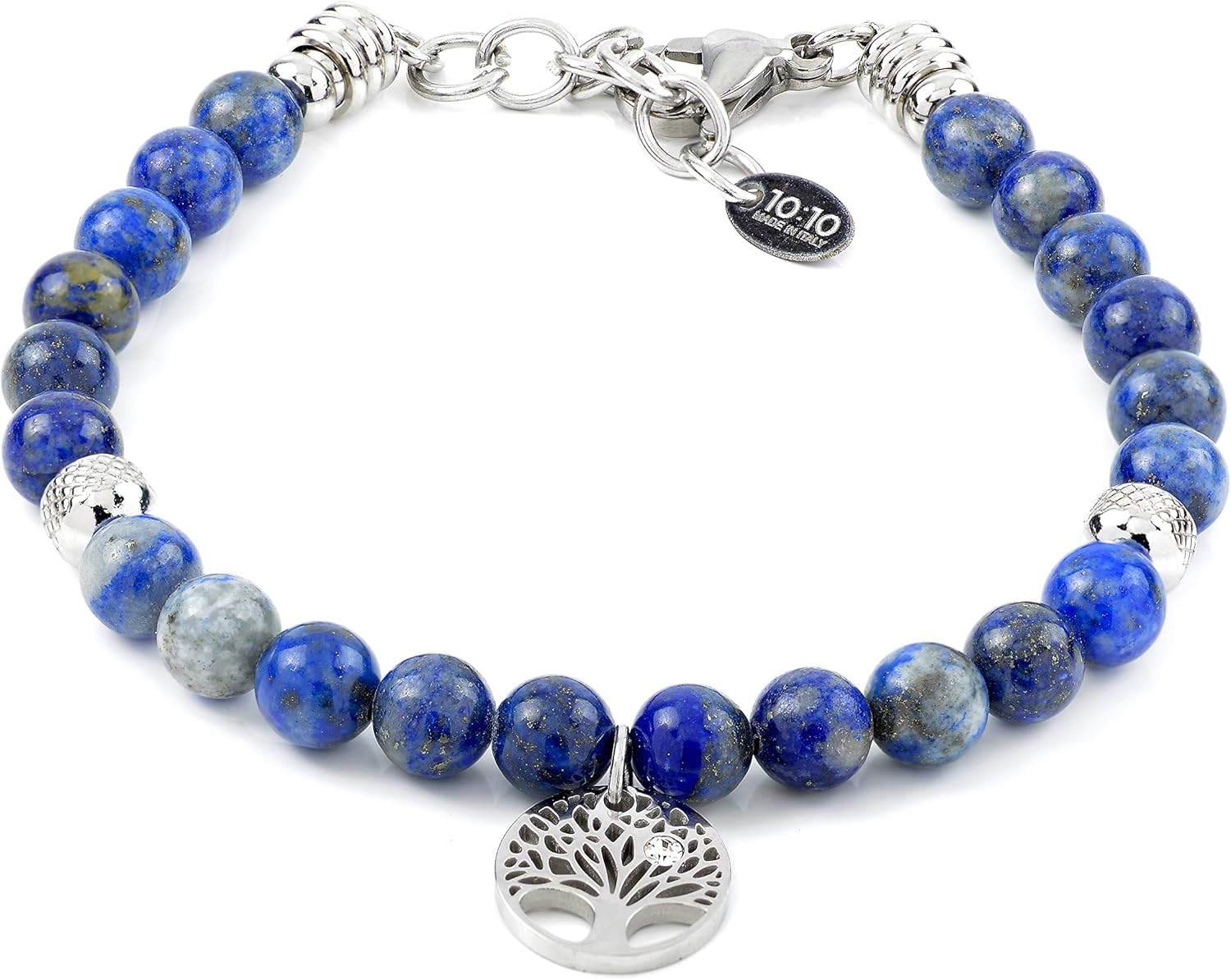 Thumbnail 4 de Bracciali in acciaio inox con pietre naturali – Set da 3, regolabili, Made in Italy