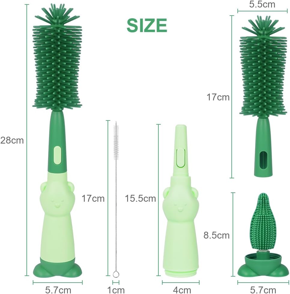 Detalle 2 de Vicloon Spazzola per Biberon 3 in 1 Verde Oliva