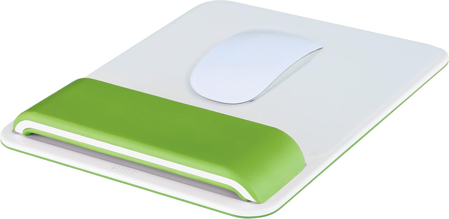 Detalle de Leitz Ergo Cosy Poggiapolsi regolabile per mouse con supporto per polso in gommapiuma – Grigio chiaro