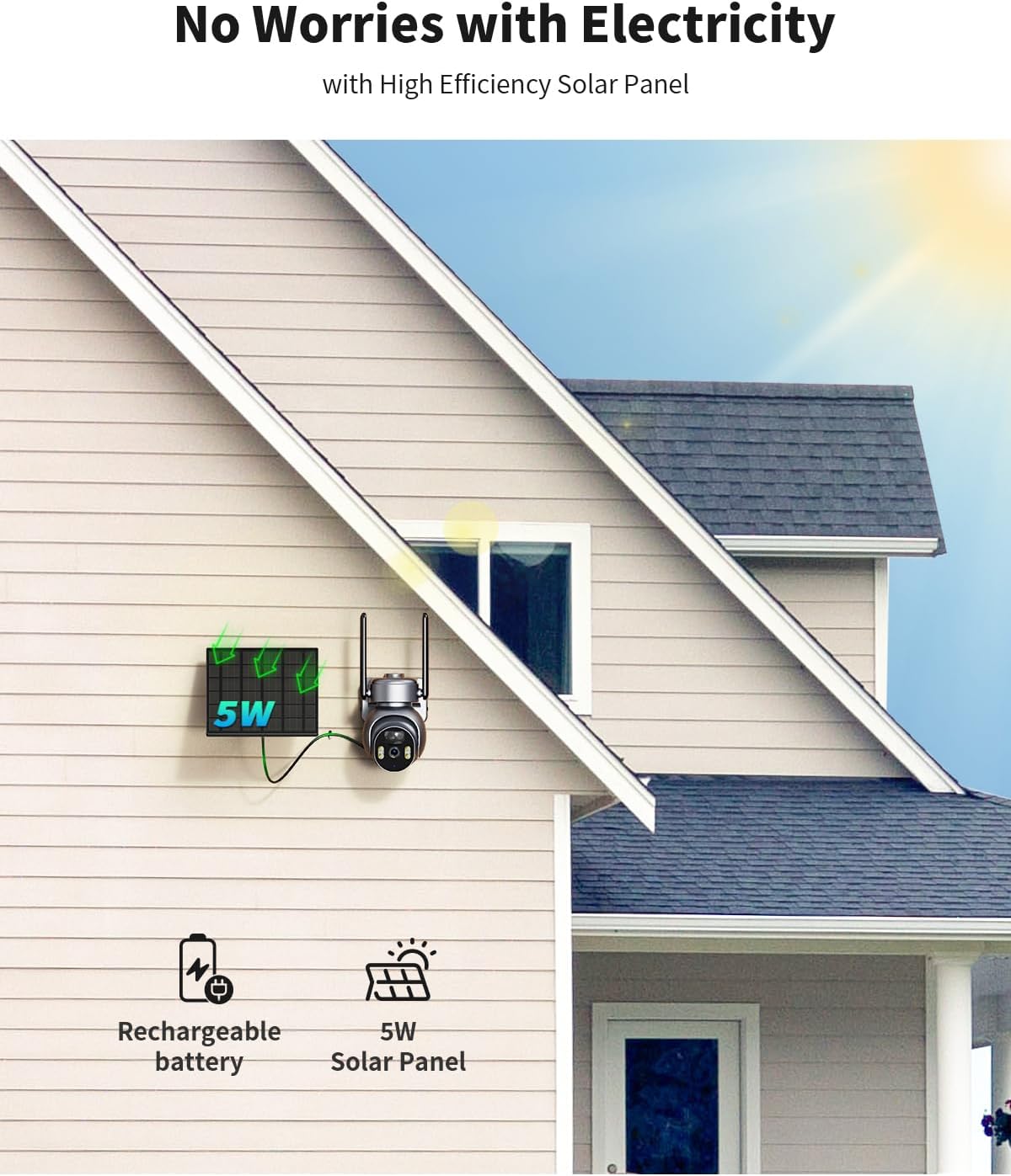 Thumbnail 3 de SEHMUA 4G LTE Solar 2K PTZ Security Camera