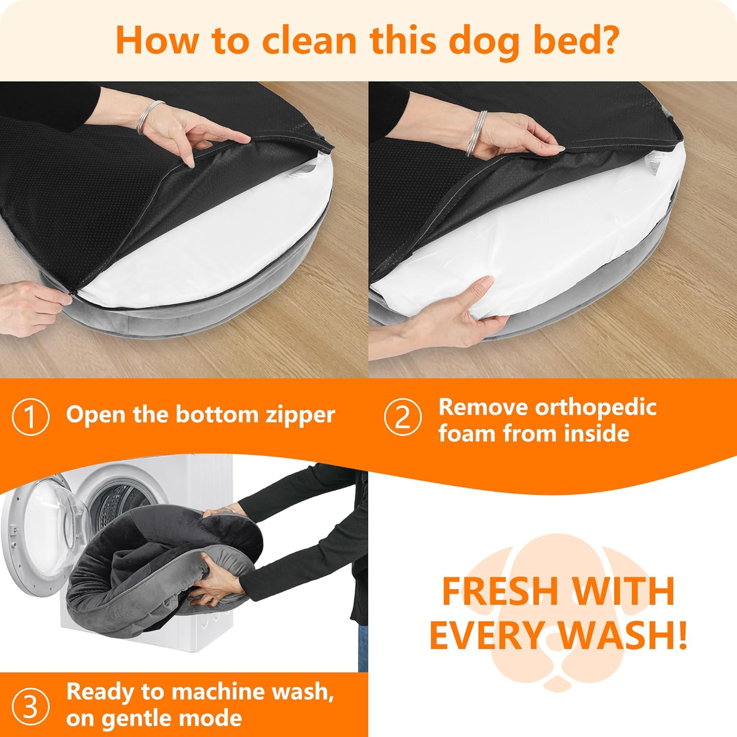 Thumbnail 6 de Dwanton 36-Inch Medium Dog Bed Sofa with Gel Memory Foam and Bolsters